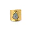 Sibylla Delphica Women's Blue Drusy Agate Bangle - Cuff -one Of A Kind- Sea