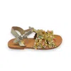 Sibylla Delphica Women's Calanthe Orchid Gold Slide-in Sandals In Gold