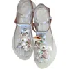 Sibylla Delphica Women's Gold Leather Sandals With Shells - Oceanides