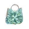 Sibylla Delphica Women's Green / Blue Moira - Raffia Sea Green Crochet Tote Bag