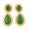 Sibylla Delphica Women's Green / White Dimitra - Green Earrings With Pearls In Multi