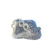 Sibylla Delphica Women's Mini Metallic Crochet Clutch Bag - Persefoni Silver