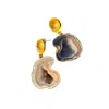 Sibylla Delphica Women's Neutrals Mocha Mousse Gold Drop Earrings - Mocha