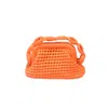 Sibylla Delphica Women's Yellow / Orange Mini Metallic Gold Crochet Clutch Bag - Persefoni Orange Fluo