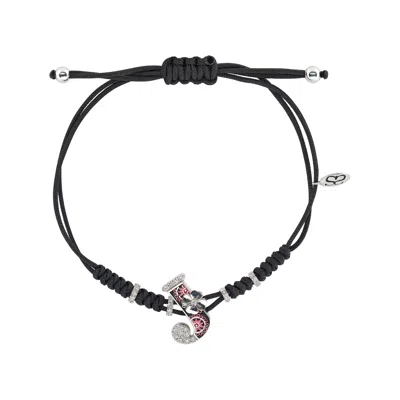 Pre-owned Sicis Jewels 18kt White Gold Micromosaic J Bracelet With Diamonds
