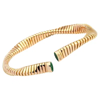 Pre-owned Sicis Jewels Sicis Modern Rose Gold Wave Bracelet With Micromosaic In Red
