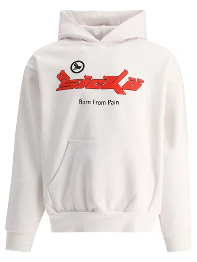 Sicko Born From Pain "born From Pain" Hoodie In White