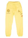 Sicko Yellow Luke. Wav Embroidered Sweatpants In Yellow