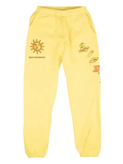 SICKO BORN UNWANTED EMBROIDERED "YELLOW" TRACK PANTS