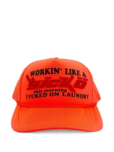 Sicko Bornfrompain Laundry Mesh Trucker Cap In Brown