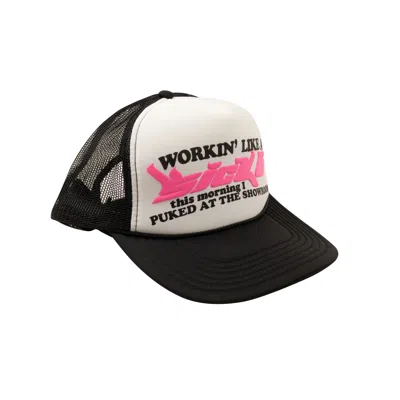 Sicko X 375 Black And Pink Logo Trucker Cap