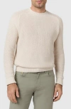 Sid Mashburn Beach Cotton & Linen Crewneck Sweater In Bone Cotton Linen