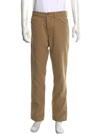 Pre-owned Sid Mashburn Brown Cotton  Straight-leg Jeans In Neutrals