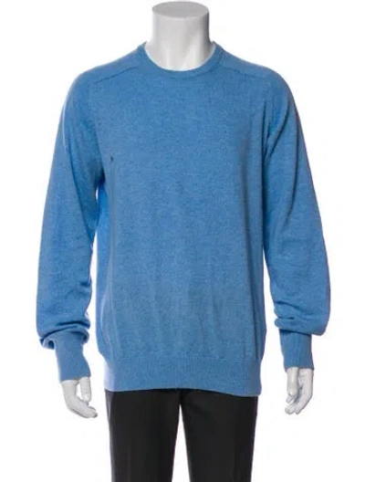 Pre-owned Sid Mashburn Cashmere Crew Neck Pullover In Blue