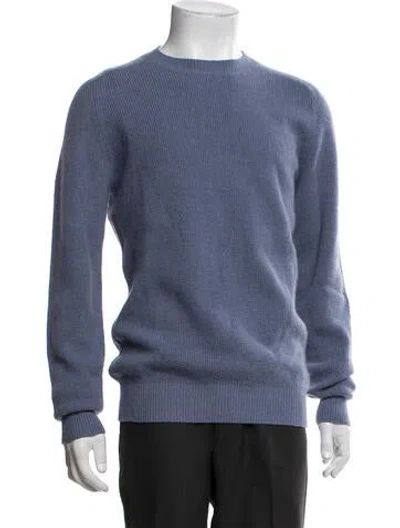 Pre-owned Sid Mashburn Cashmere Crew Neck Pullover In Blue