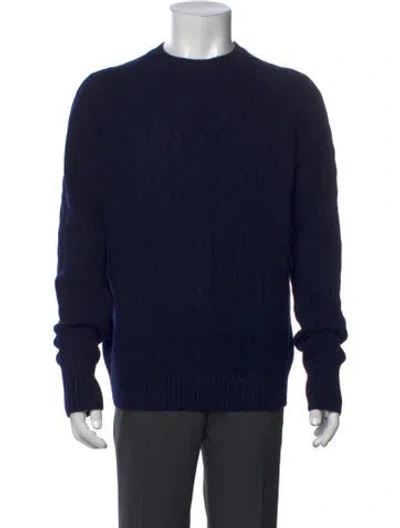 Pre-owned Sid Mashburn Cashmere Crew Neck Pullover In Blue