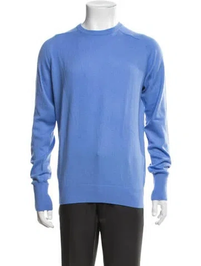 Pre-owned Sid Mashburn Cashmere Crew Neck Pullover W/ Tags In Blue