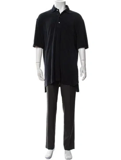 Pre-owned Sid Mashburn Collar Short Sleeve Polo Shirt In Black