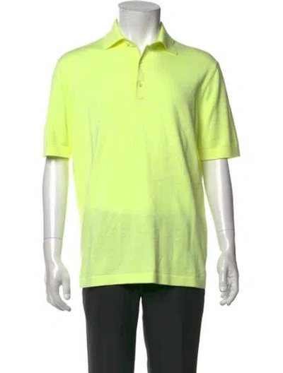 Pre-owned Sid Mashburn Collar Short Sleeve Polo Shirt In Green