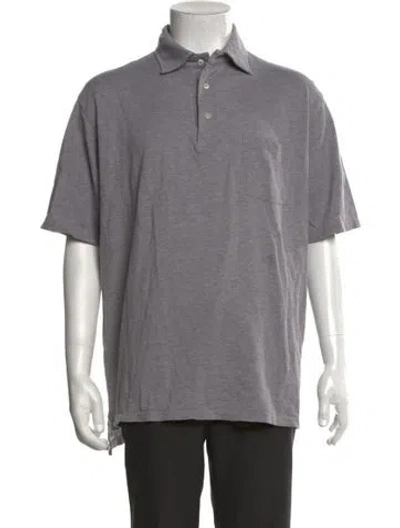 Pre-owned Sid Mashburn Collar Short Sleeve Polo Shirt In Grey