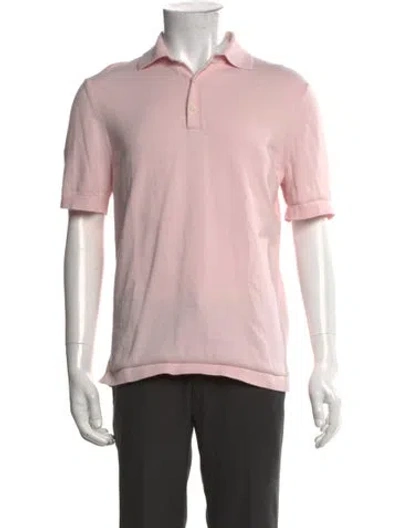 Pre-owned Sid Mashburn Collar Short Sleeve Polo Shirt In Pink