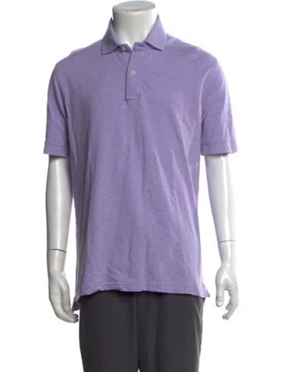 Pre-owned Sid Mashburn Collar Short Sleeve Polo Shirt In Purple