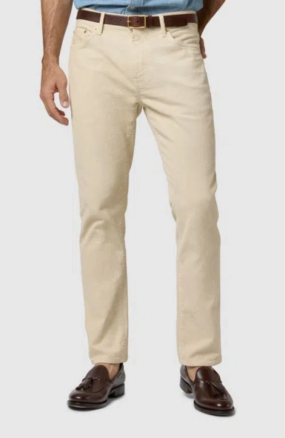 Sid Mashburn Corduroy Slim Straight Leg 5 Pocket Pants In Stone Stretch Denim