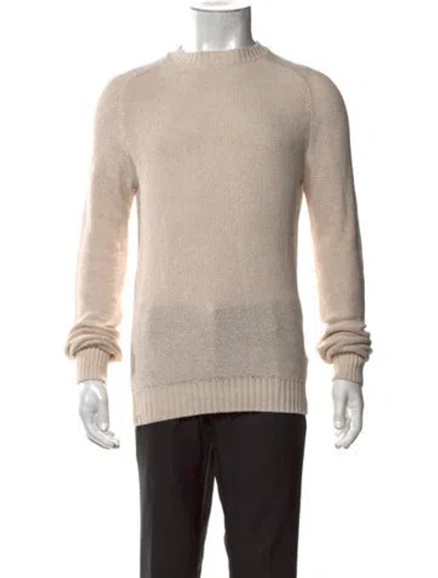 Pre-owned Sid Mashburn Crew Neck Long Sleeve Pullover In Neutrals