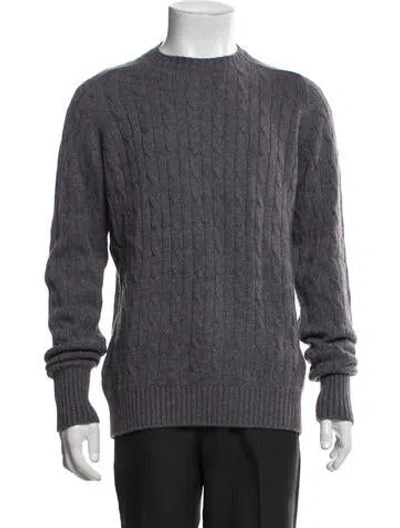 Pre-owned Sid Mashburn Crew Neck Long Sleeve Pullover In Purple