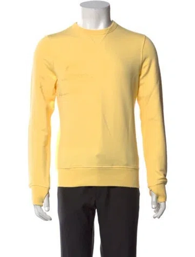 Pre-owned Sid Mashburn Crew Neck Long Sleeve Sweatshirt In Yellow