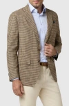 Sid Mashburn Ghost Check Cotton & Silk Blend Sport Coat In Chocolate/sand Check Hopsack
