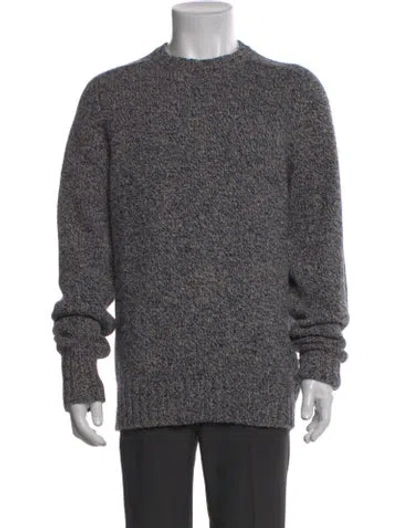 Pre-owned Sid Mashburn Lambswool Crew Neck Pullover In Gray