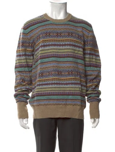 Pre-owned Sid Mashburn Lambswool Patterned Pullover In Multicolor