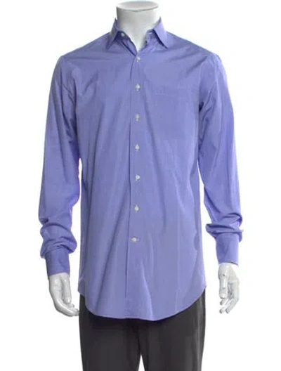 Pre-owned Sid Mashburn Long Sleeve Dress Shirt In Blue