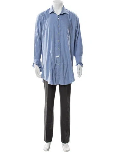 Pre-owned Sid Mashburn Long Sleeve Dress Shirt In Blue