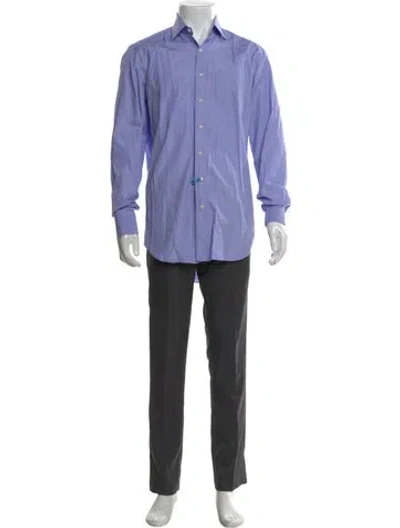 Pre-owned Sid Mashburn Long Sleeve Dress Shirt In Blue