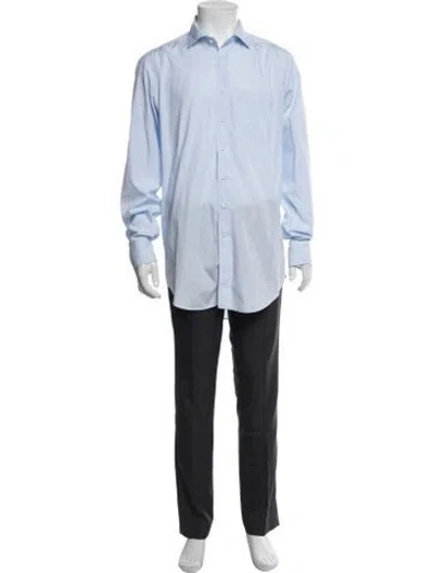 Pre-owned Sid Mashburn Long Sleeve Dress Shirt In Blue