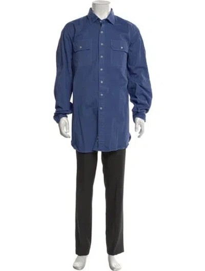 Pre-owned Sid Mashburn Long Sleeve Dress Shirt In Blue