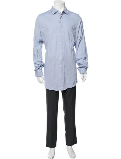 Pre-owned Sid Mashburn Long Sleeve Dress Shirt In Blue