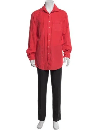Pre-owned Sid Mashburn Long Sleeve Dress Shirt In Orange