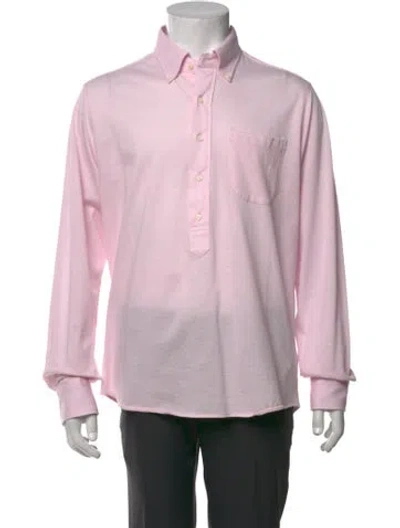 Pre-owned Sid Mashburn Long Sleeve Dress Shirt In Pink