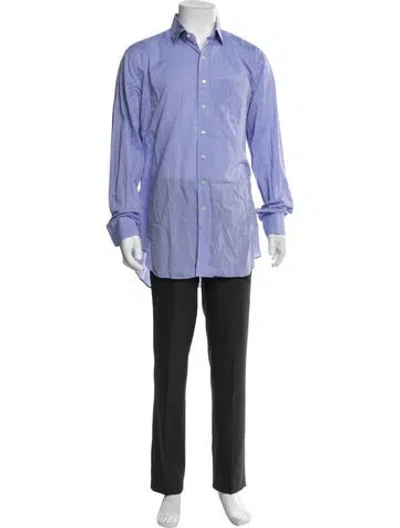 Pre-owned Sid Mashburn Long Sleeve Dress Shirt In Purple