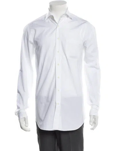Pre-owned Sid Mashburn Long Sleeve Dress Shirt In White