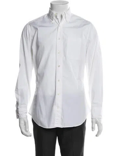 Pre-owned Sid Mashburn Long Sleeve Dress Shirt In White