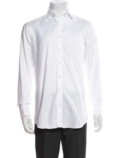 Pre-owned Sid Mashburn Long Sleeve Dress Shirt In White