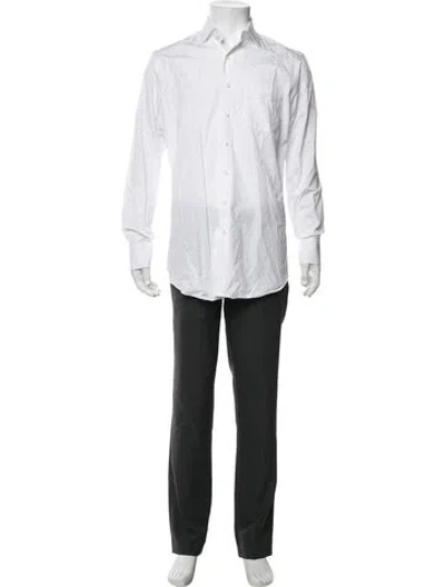 Pre-owned Sid Mashburn Long Sleeve Dress Shirt In White