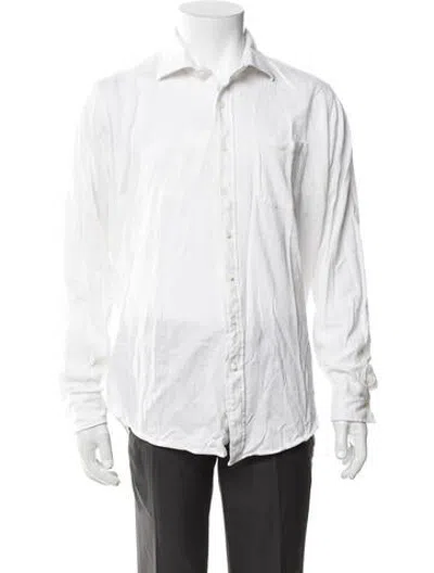 Pre-owned Sid Mashburn Long Sleeve Dress Shirt In White