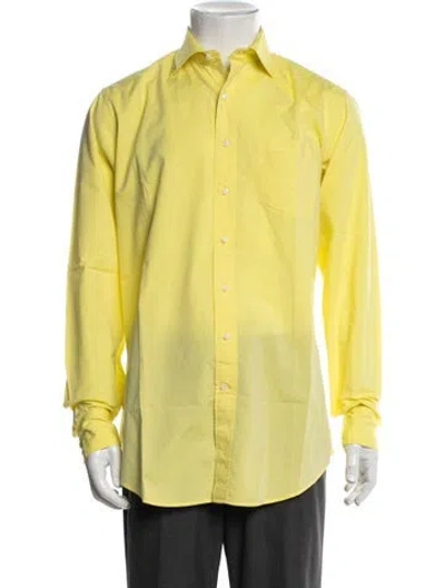 Pre-owned Sid Mashburn Long Sleeve Dress Shirt In Yellow