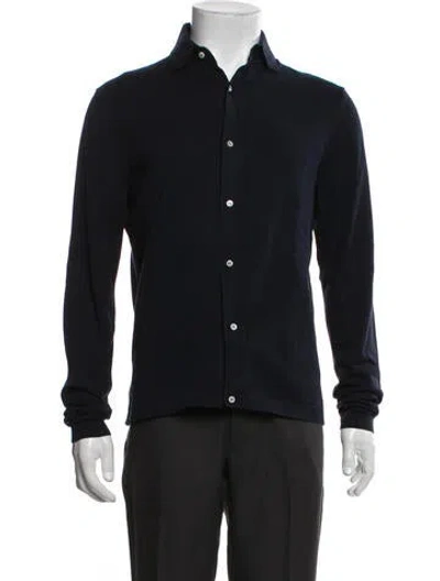 Pre-owned Sid Mashburn Long Sleeve Shirt In Blue