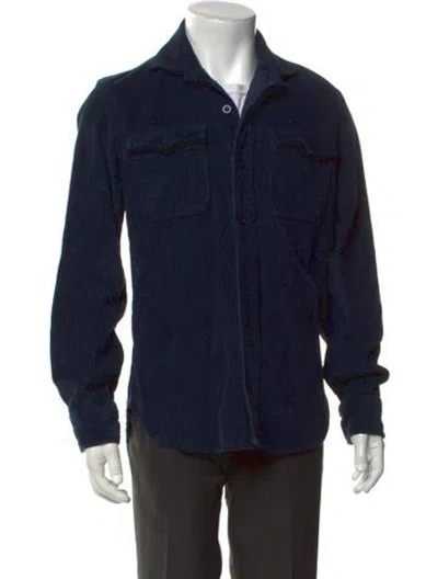 Pre-owned Sid Mashburn Long Sleeve Shirt In Blue